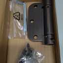 Amazon Basics Self-Closing Door Hinge, 3.5 Inch x 3.5 Inch, 1 Piece, Oil Rubbed Bronze