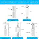 30 Pack Bifold Closet Door Hardware Repair Kit Spring Loaded Top Bottom Pivots Guide Wheels Track Rails for Folding Sliding Closet Cabinet Door Repair Replacement Tool Kit