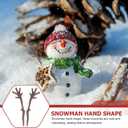 Unomor 100Pcs Light Brown Plastic Snowman Arms Antler Branches for DIY Christmas Craft Decorations 3.14 X 0.78 X 0.11 Inch