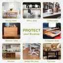 16 x 32 Inch Clear Table Cover Protector, Clear Desk Mat, Clear Table Protector, 1.5mm Thick Plastic Table Cover, Vinyl Table Protector, Clear Desk Pad, Desk Mats on Top of Desks