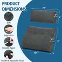 TANYOO Lumbar Support Pillow for Recliner Chair with Headrest, Dual-Layer Large Back Pillow for Deep Couch & Sofa, Memory Foam Lower Back Support Cushion Set for Sciatica Relief Dark Grey