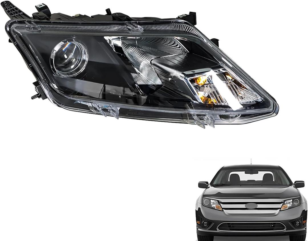 munirater Headlight Passenger Side Replacement for Fusion 2010-2012