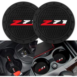 Car Cup Holder Coaster for Chevrolet Z71,Silicone Cupholder Coaster,Car Interior Accessories,2.76 Inch 2 Pieces
