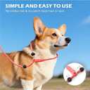 6FT Slip Lead Dog Leash with Double Padded Handle, Anti-Tangle Slip Leads for Dogs, Reflective Nylon No-Pull Training Leash for Small Medium Dogs, Pink