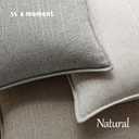 a moment Linen Pillow Covers Set of 2,Boho Farmhouse Throw Pillowcases Neutral Textured Decorative Covers for Couch Sofa, Soft Linen Blend Accent Case Cushion Living Room Home Decor 24"x24"Light Grey