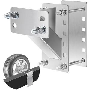 GADFISH Stainless Steel Spare Tire Carrier, Upgrade Spare Tire Mount Trailer Carrier Bracket, Fits 4 & 5 & 6 Lugs Trailer Wheels on 4", 4.5", 4.75", 5" and 5.5" Bolt Patterns, Holds up to 150 Lbs