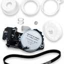 W10913953 49TYZ-E120A1 Washer Shift Actuator with W10721967 Washer Pulley Clutch Kit W10006384 Drive Belt Replacement for Whirl-Pool Ken-More May-tag Washing Machine