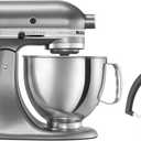 KitchenAid Value Bundle Artisan Series 5 Quart Tilt-Head Stand Mixer with Included Flex Edge Beater, KSM150FECU, Contour Silver