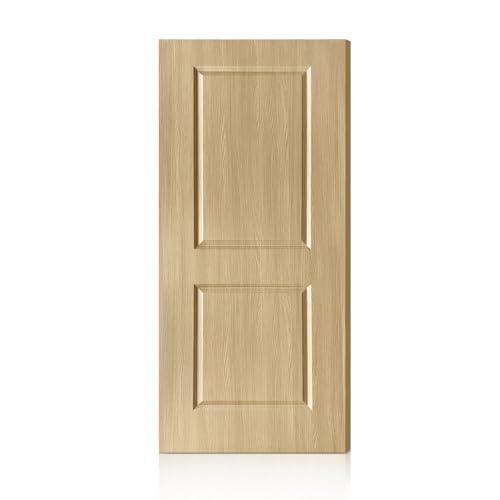 39 in. x 88 in. 2 Panel Hollow Core Oak Finished PVC Composite Interior Door Slab