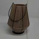 10.7 IN Metal And Jute Lantern