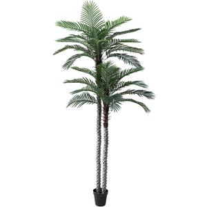 Nafresh 10ft Tall UV Resistant Faux Palm Tree, 120in Artificial Palm Tree Indoor Outdoor with Real Bark and Realistic Leaves and for Home House Office Living Room Yard Patio.