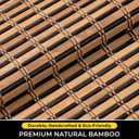 UNISHADES Cordless Bamboo Roman Shades, 28.564 in, Tatami | Thin Bamboo Strip Weaving Technique, Light Filtering without obstructing the view