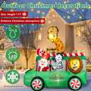 YOUBET 8FT Christmas Van Inflatables - Christmas Inflatables Outdoor Decoration with Animals Santa Claus Blow Up Built-in 8 Led Lights for Xmas Yard Lawn Outdoor Decorations