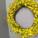 GTIDEA 26 Inch Spring Wreaths for Front Door Large Spring Door Wreath Wild Floral Summer Forsythia Flower Wreaths Outside All Season for Farmhouse Porch Wedding Living Room Home Easter Decor (Yellow)