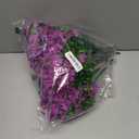 Ouddy Decor 12 Bundles Artificial Flowers for Outdoors Fake Silk Flowers UV Resistant Faux Plastic Plants for Spring Summer Garden Porch Window Box Table Vase Home Indoor Outdoor Decoration, Purple