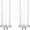 Hurricane Candle Holder Glass Taper Hurricane Clear Tall Candlestick Candles Holders Table Centerpiece Wedding Party Dining Event Home Decor Clear(2)