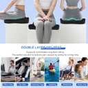 Thicken 19.7in Seat Cushion, Gel Seat Cushion for Long SittingOffice Chair, Wheelchair, Car Cushion, Large Cooling Pad for Back Pain, Sciatica, Tailbone Pain Relief