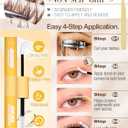 Brown Lash Clusters Kit 8-12MM Natural Cluster Eyelash Extensions Kit Wispy Cluster Lashes Dark Brown Individual Lashes C Curve Eyelash Clusters Short 144Pcs Pestaas Postizas Marrn