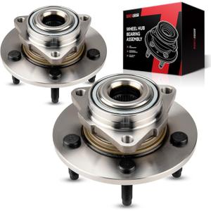 Torchbeam Pair 515072 Front Wheel Hub Bearing Assembly for 2002-2008 Dodge Ram 1500 Wheel Bearing 5 Lugs, No ABS