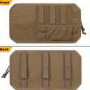 Car Sun Visor Organizer, Tactical Sunvisor Organizers Storage Covers for Trucks, Molle Panel with Pockets Zipper Visor Storage Pouch Accessories, Fits Most Vehicles, SUVs & Jeeps (CB)
