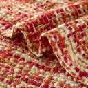 Multi-Color Dark Red Cable Woven Throw Blanket for Couch,50"X60" Boho Style Textured Blankets for Home Decor,Super Soft Warm Cozy Chunky Blanket with Decorative Tassels for Bed