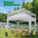 SANWAY 10x10 Pop up Canopy Tent, One-Button, Outdoor Instant Canopy Protable for Events, Camping, Parties, Vendor, Beach Tent - White