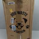 Flybold Dog Waste Station - Outdoor Dog Poop Trash Can with Poop Bag Dispenser - 400 Roll Bags, 100 Pull Bags, 50 Can Liners - Pet Waste Bag Disposal System for Parks and Public Spaces - 13x26 Inches