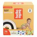 Hello Bello Dr. Seuss Babies Premium Diapers, Size 2, 74 Count: Softness & Protection for Sensitive Skin