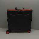 FELICON Folding Utility Cart Portable Rolling Crate Handcart with Durable Heavy Duty Plastic Telescoping Handle Collapsible Hidden Lid 4 Rotate Wheels for Travel Shop Move Office Teacher(Red & Black)