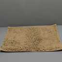 ITSOFT Plush Bathroom Rug 22x14, Absorbent Machine Washable Non Slip Chenille Bath Mats, Quick Dry Bathmat, Bath Rugs for Bath, Shower, Bedroom, or Door Mat, Beige