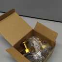 Luxe Hold 4PCS No-Drill Suction Cup Hooks-Gold, Waterproof for Shower & Bathroom, Mounts on Glass Doors, Holds Up to 15lbs