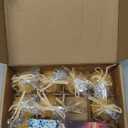 Lacaser Beeswax Candles Bulk Set of 12, Bee Candles with Little Bee Ornament Decors, Bee Themed Gift,Unscented&Smokeless &Dripless, Dia 1.77" x1.97" Each, Yellow