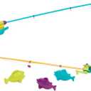 Battat Play Rod & Reel Wind Up Magnetic Lure 2 Rods & 4 Colorful Fish Beach & Water Toys 3+ Years Magnetic Fishing Set