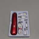 Professional Manicure Pedicure Set - Cordless Electric Foot Nail Care Trimmer Buffer Tools - 5 Speeds, Rechargeable, Thick Nails (Red)