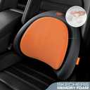 Skechers Lumbar Pillow Premium Memory Foam, Double-Layer-Office Chair Cushion for Tailbone Pain Relief,Butt Pillow for Office Chair,Car seat Cushion,Long Sitting Office Workers,and Car Drivers,Orange
