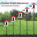 Bird Feeder Pole Kit 79.2 Inches, Bird House Pole for Outdoors Heavy Duty, 5 Base Prongs Adjustable Bird Feeder Stand for Bird House, Suitable for BF002A