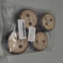 4pcs 40mm Height Brown Eucalyptus Wood Round Bun Furniture Feet Sofa Cabinet Couch Legs