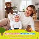 Animal Hand Puppets 11 Inch Safari Jungle Zoo Woodland Puppet Rainforest Grassland Animals Role-Playfor Kids Storytelling Imaginative Pretend Play Teaching Preschool Learning Educational(Brown Bear)