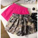 WDIRARA Toddler Girl's 2 Pack Shorts Camo Elastic Waist Athletic Shorts Hot Pink 7Y