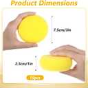 15 Pcs Painting Sponges 3inch Round Yellow Paint Sponge Craft Art Sponges Clay Sponge for Face Painting Pottery Tools Watercolor Ceramics Art Crafts
