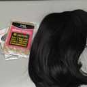 SOUTHSKY Black Short Straight Wig with Fringe Flat Bob Style Heat Resistant Fiber Synthetic Wig for Women Party Halloween Costumes Cosplay 30cm/ 12"