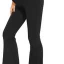 Peauty Buttery Soft Maternity Flare Leggings Over The Belly, Before During After High Waisted Pregnancy Yoga-Leggings (Small, Black)