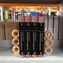 Book Ends for Shelves, 2 Handmade Walnut Wood with Metal Base Decorative Bookends for Heavy Books, Donut Cute Bookshelf Accessories,Unique Minimalist Shelf Decor for Living Room,Kitchen,Office