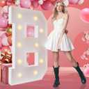 Marquee Letters, 4FT Marquee Light up Letters,LED Light Up Letters B- DIY Party Decorations, Elevate Your Events with Marquee Letters 4 feet Tall, Perfect for Party, Birthday, Baby Shower