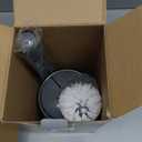 MR.SIGA Toilet Bowl Brush and Holder, Premium Quality, with Solid Handle and Durable Bristles for Bathroom Cleaning, Gray, 1 Pack (One Size)