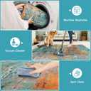 Lahome Modern Abstract Area Rugs 5x7, Large Washable Rugs for Living Room Bedroom Non Slip, Colorful Indoor Floor Carpet for Dining Room Apartment Dorm Kids Nursery Home Decor