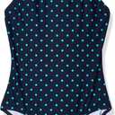 Kanu Surf Girls Daisy Beach Sport One Piece Swimsuit (12, Chloe Navy Dot)