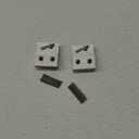 Prime-Line M 6145 Aluminum Frameless Shower Door Top Bracket Roller Assembly, 3/4 In. Round Plastic Wheel, Fits 3/16 In. Glass (2 Pack)