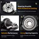 Front Right Steering Knuckle Wheel Bearing Hub Assembly for Honda Accord 2.4L 2013 2014 2015 2016 Coupe/Sedan, for Accord 2.0L 2014 2015 L4 Sedan, Passenger Side, LK018, 698-474
