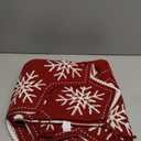 Starry Dynamo 60-Inch Reversible Knit Tree Skirt with Christmas StarInspired Pointed Edge Border and Lace-Up Closures, Machine Washable Thick Acrylic Yarn, Burgundy & White